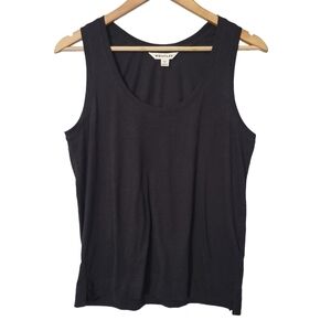 Whistles Black Cotton Tank Top
